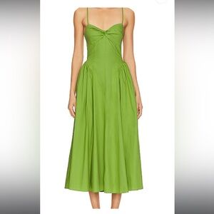 Green midi dress